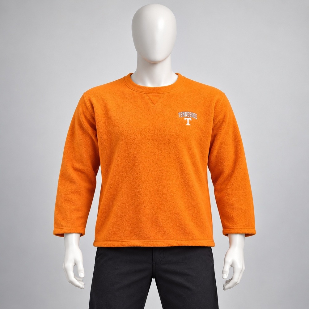 Pro Edge Tennessee Volunteers Fleece Pullover Mens Large Orange V-Neck Logo